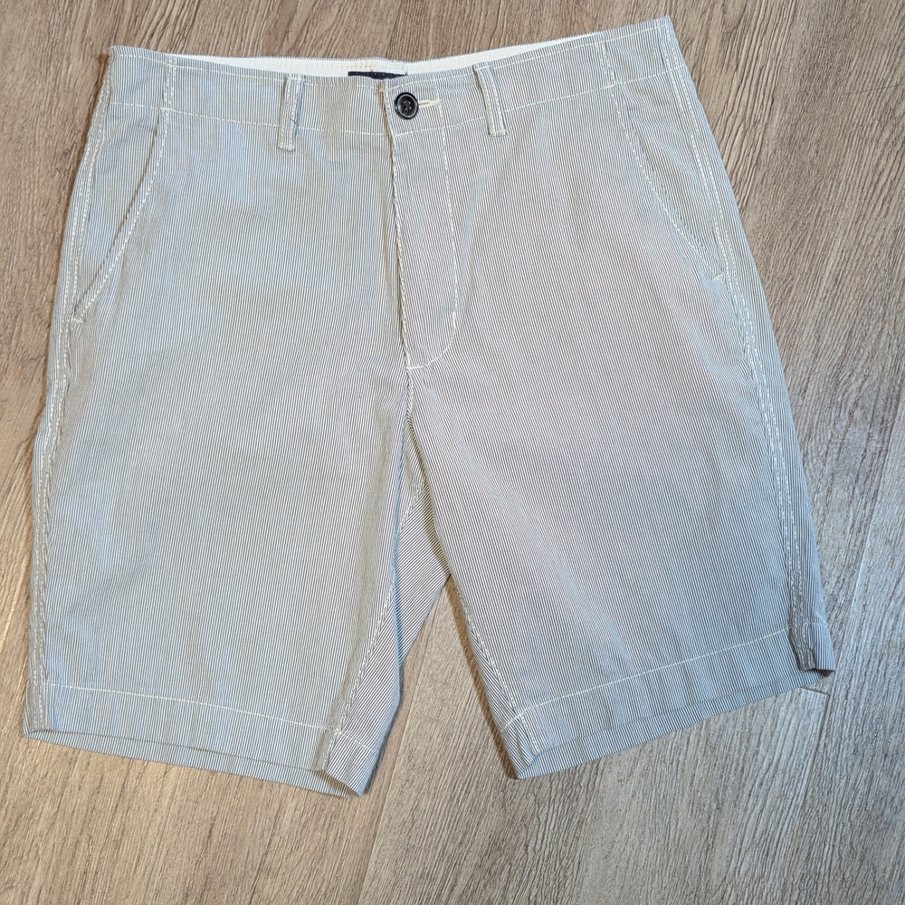 Men's American Eagle  Blue And White Striped Shorts Size 32